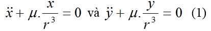 \ddot{x}+\mu.\frac{x}{r^{3}}=0